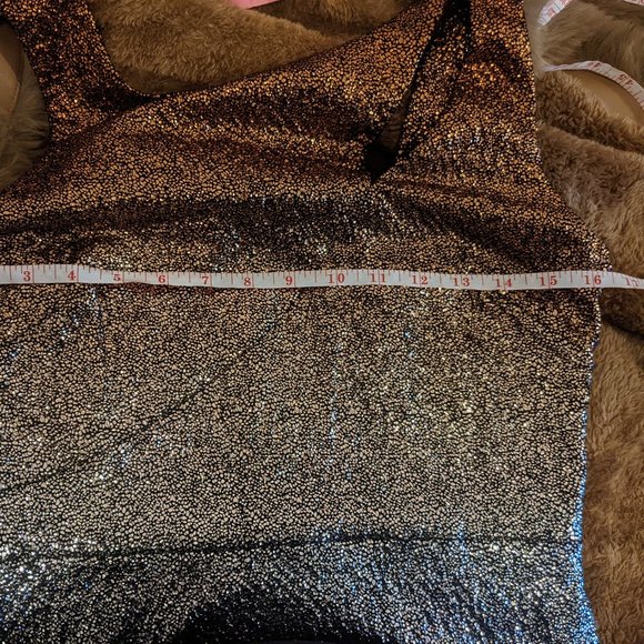 Guess copper & silver ombre dress -  size 6 - Picture 7 of 8